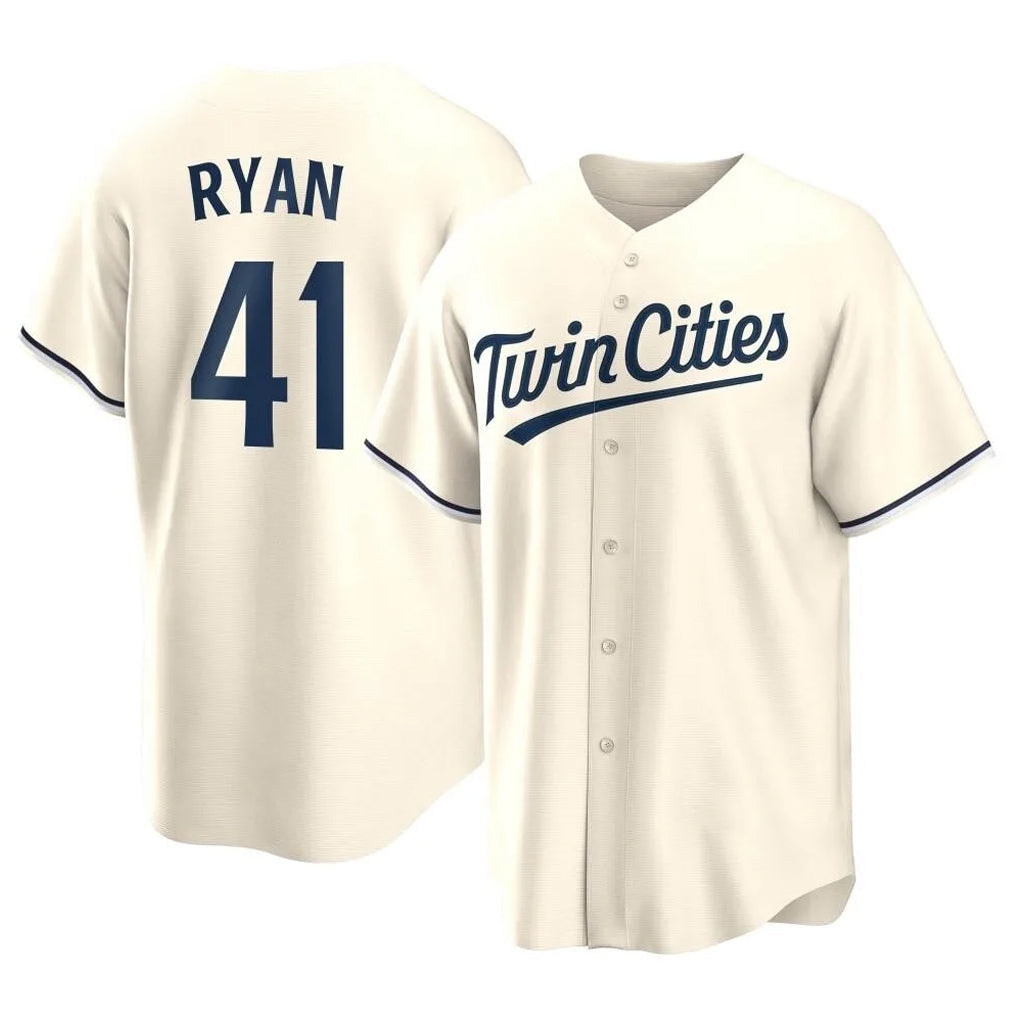 Ndoa M.Twins #41 Joe Ryan Player Cream Game Limited Home Stitched Jerseys