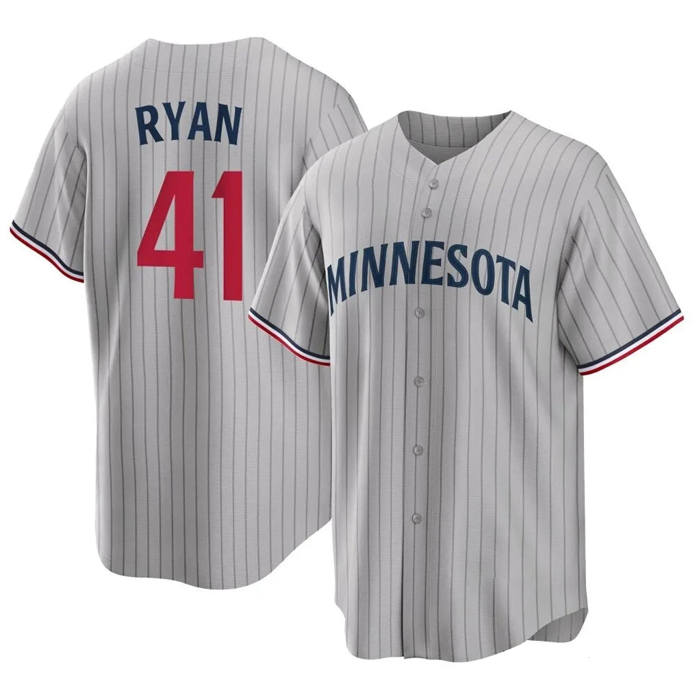 Ndoa M.Twins #41 Joe Ryan Player Gray Game Limited Home Stitched Jerseys