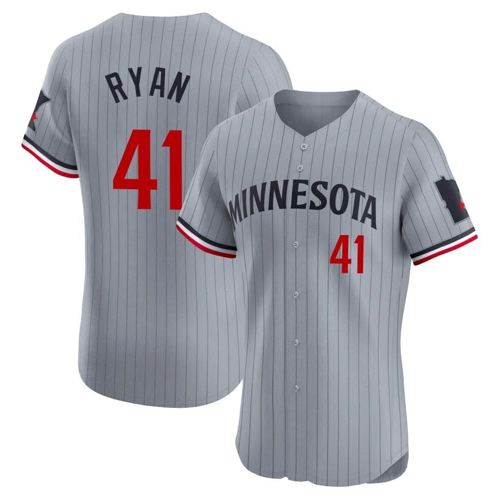 Ndoa M.Twins #41 Joe Ryan Player Gray Home Limited Elite Stitched Jerseys