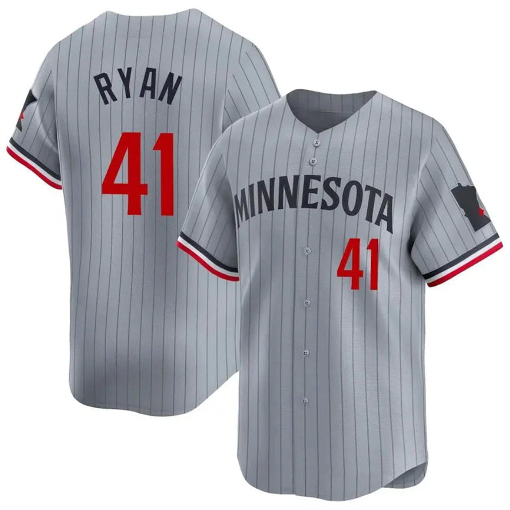 Ndoa M.Twins #41 Joe Ryan Player Gray Home Limited Stitched Jerseys