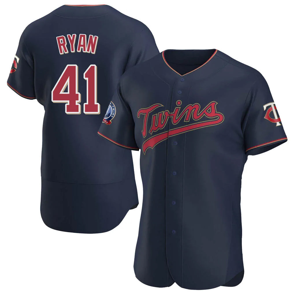 Ndoa M.Twins #41 Joe Ryan Player Navy 60th Home Limited Elite Stitched Jerseys