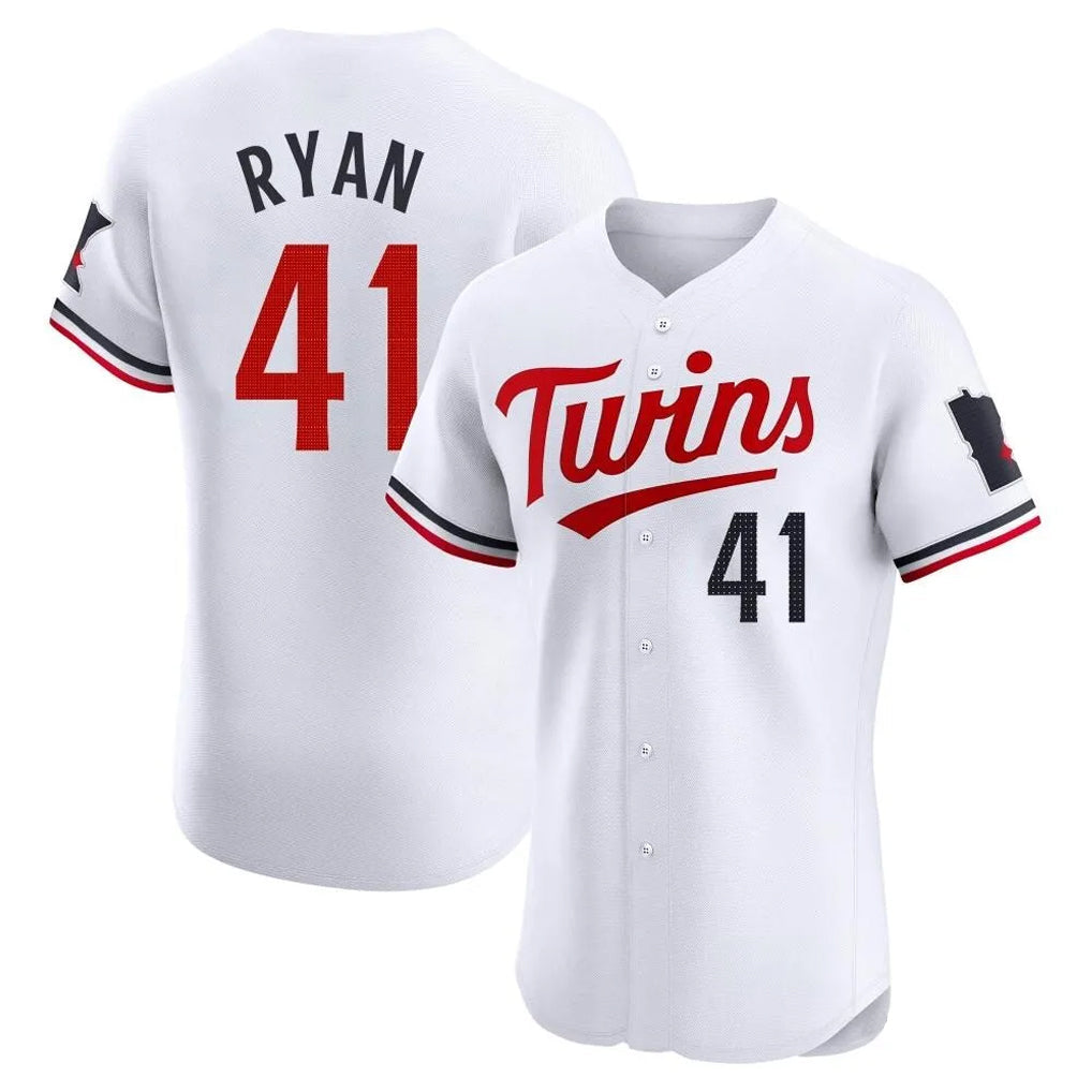 Ndoa M.Twins #41 Joe Ryan Player White Home Limited Elite Stitched Jerseys