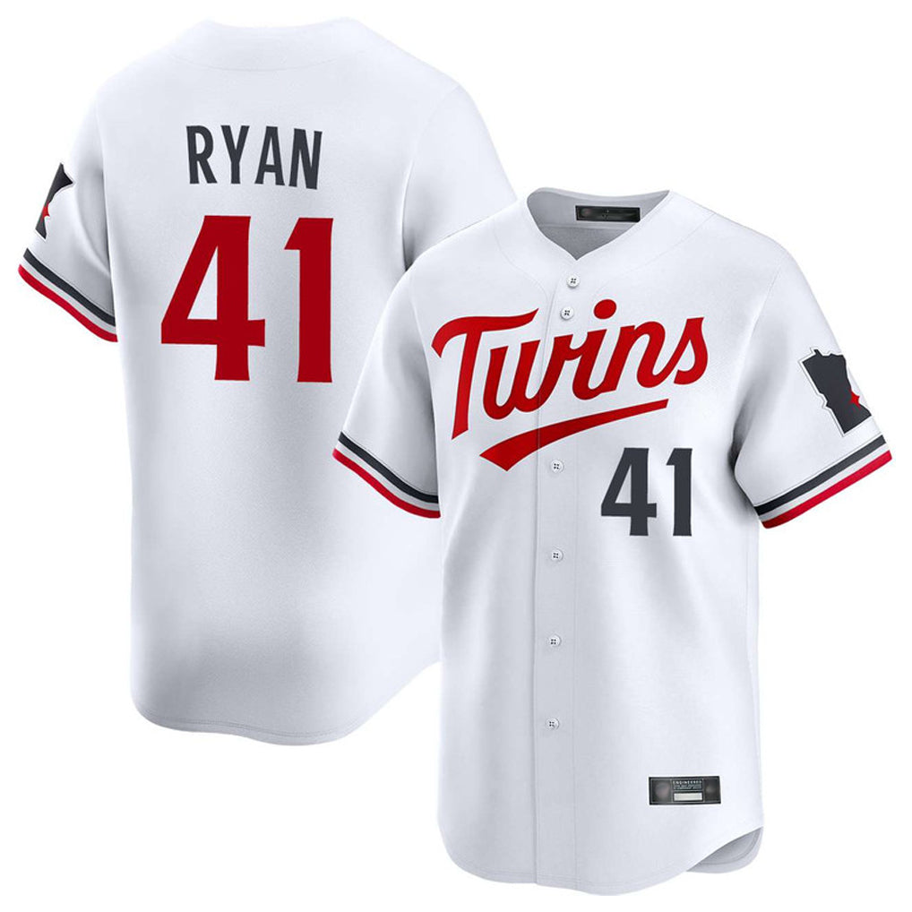 Ndoa M.Twins #41 Joe Ryan Player White Home Limited Stitched Jerseys