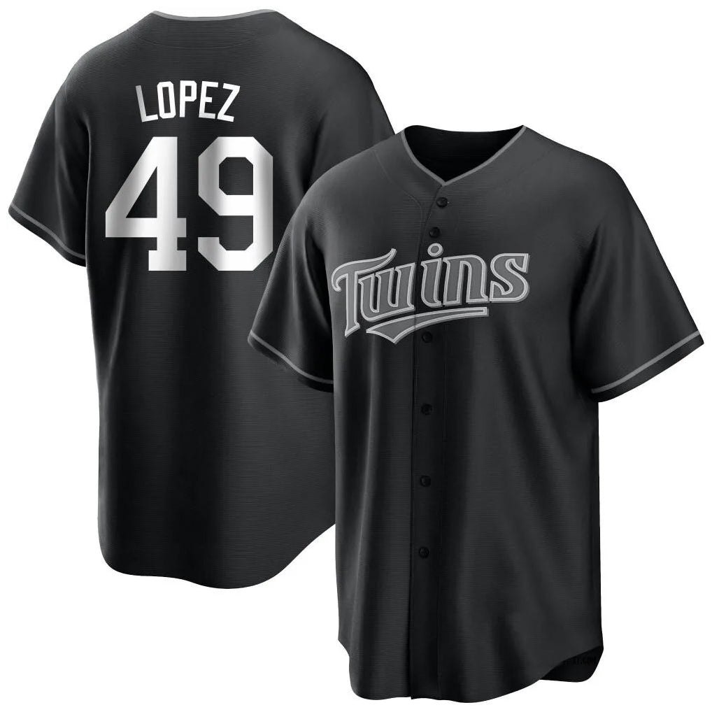 Ndoa M.Twins #49 Pablo Lopez Player Black Home Game Stitched Jerseys