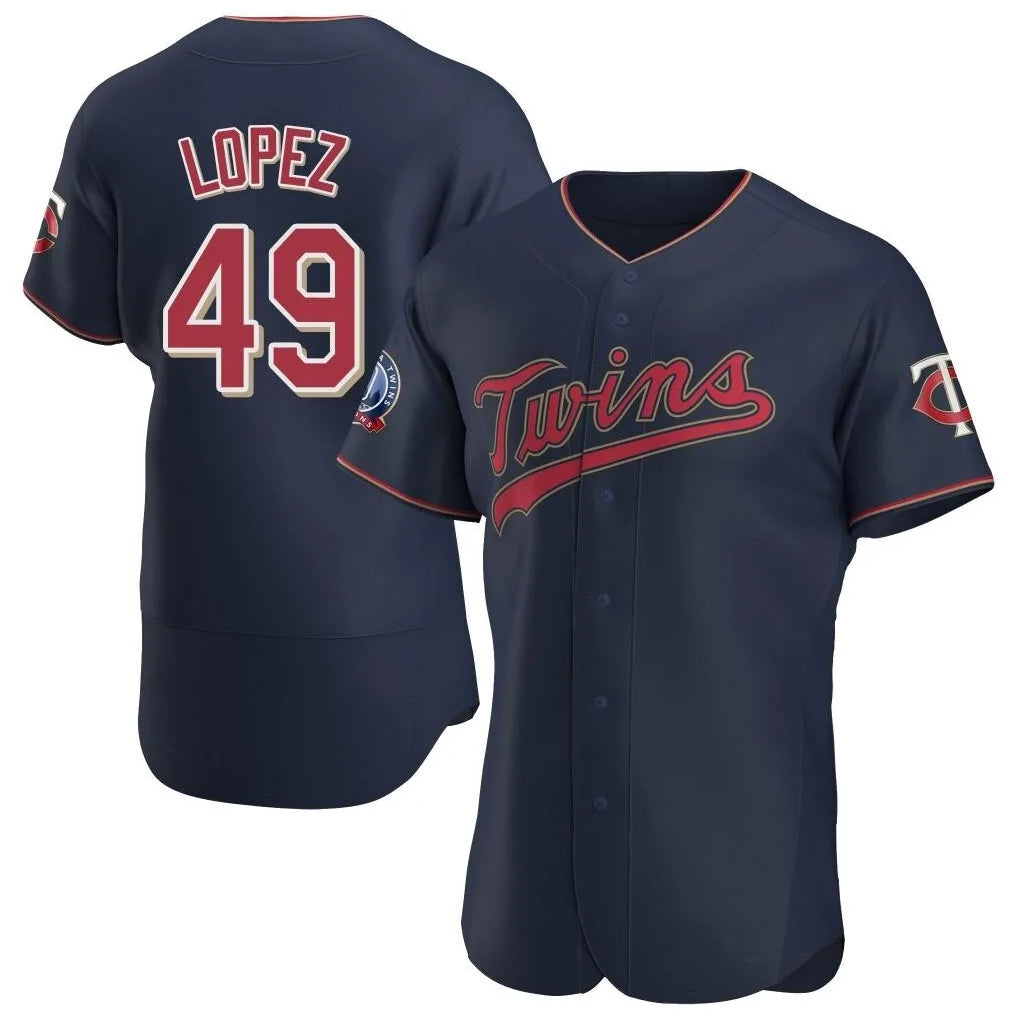 Ndoa M.Twins #49 Pablo Lopez Player Navy 60th Home Limited Elite Stitched Jerseys