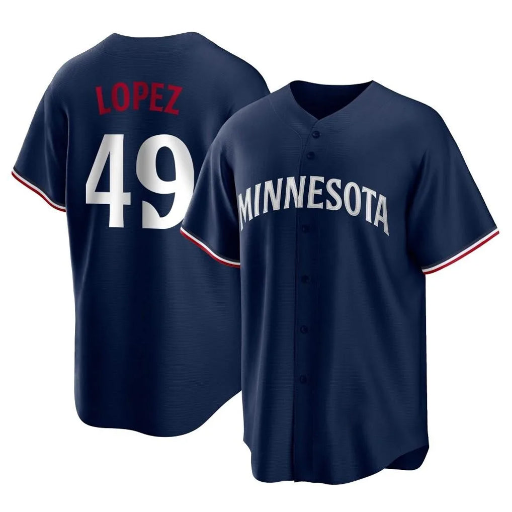 Ndoa M.Twins #49 Pablo Lopez Player Navy Replica Alternate Home Stitched Jerseys