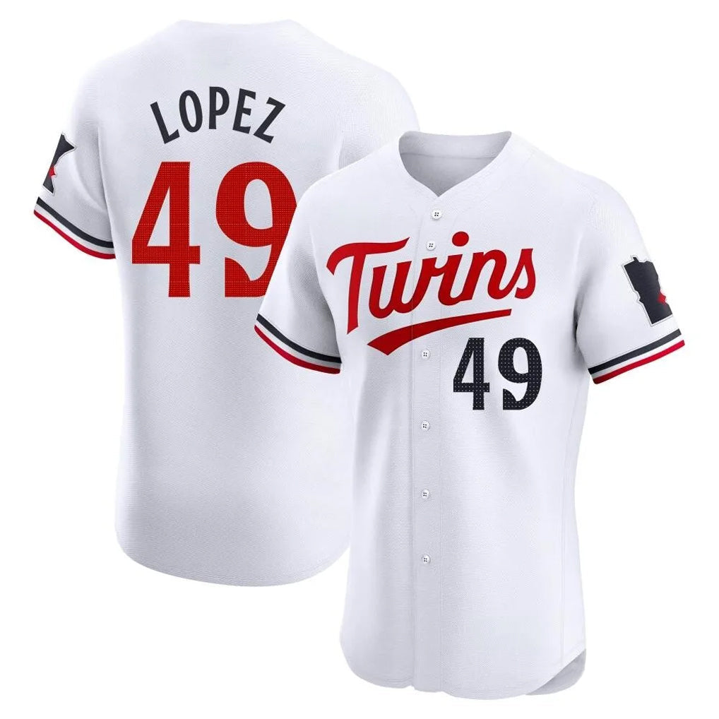 Ndoa M.Twins #49 Pablo Lopez Player White Home Limited Elite Stitched Jerseys