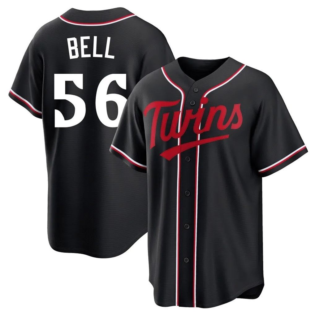 Ndoa M.Twins #56 Josh Bell Player Black Fashion Out Home Limited Stitched Jerseys