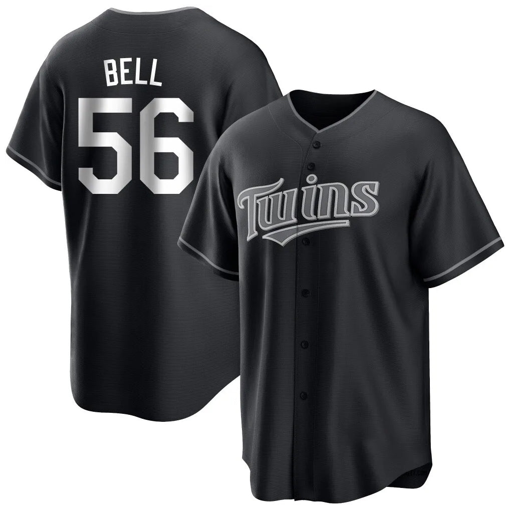 Ndoa M.Twins #56 Josh Bell Player Black Home Game Stitched Jerseys