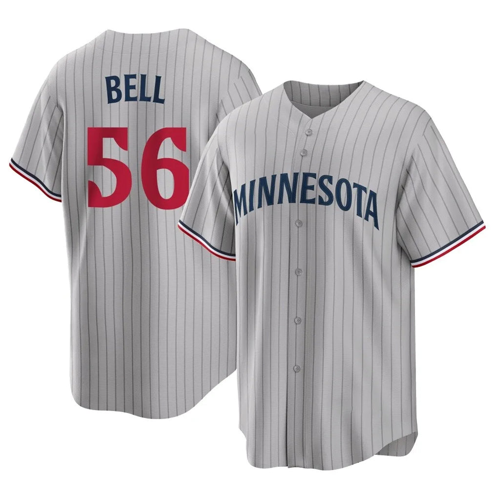 Ndoa M.Twins #56 Josh Bell Player Gray Game Limited Home Stitched Jerseys