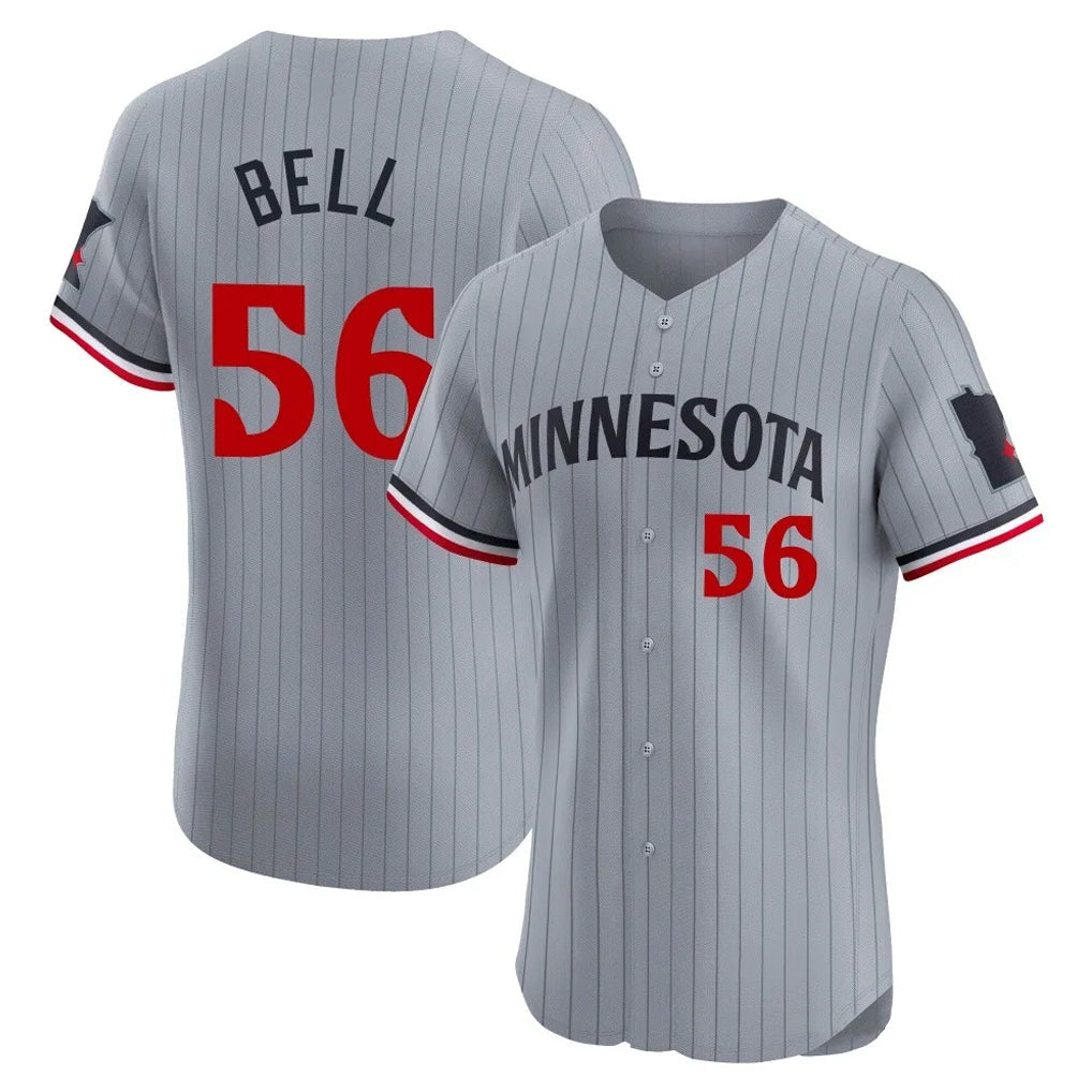Ndoa M.Twins #56 Josh Bell Player Gray Home Limited Elite Stitched Jerseys