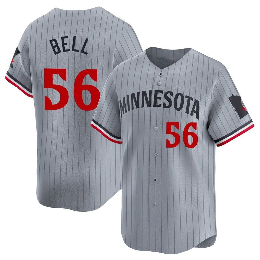 Ndoa M.Twins #56 Josh Bell Player Gray Home Limited Stitched Jerseys
