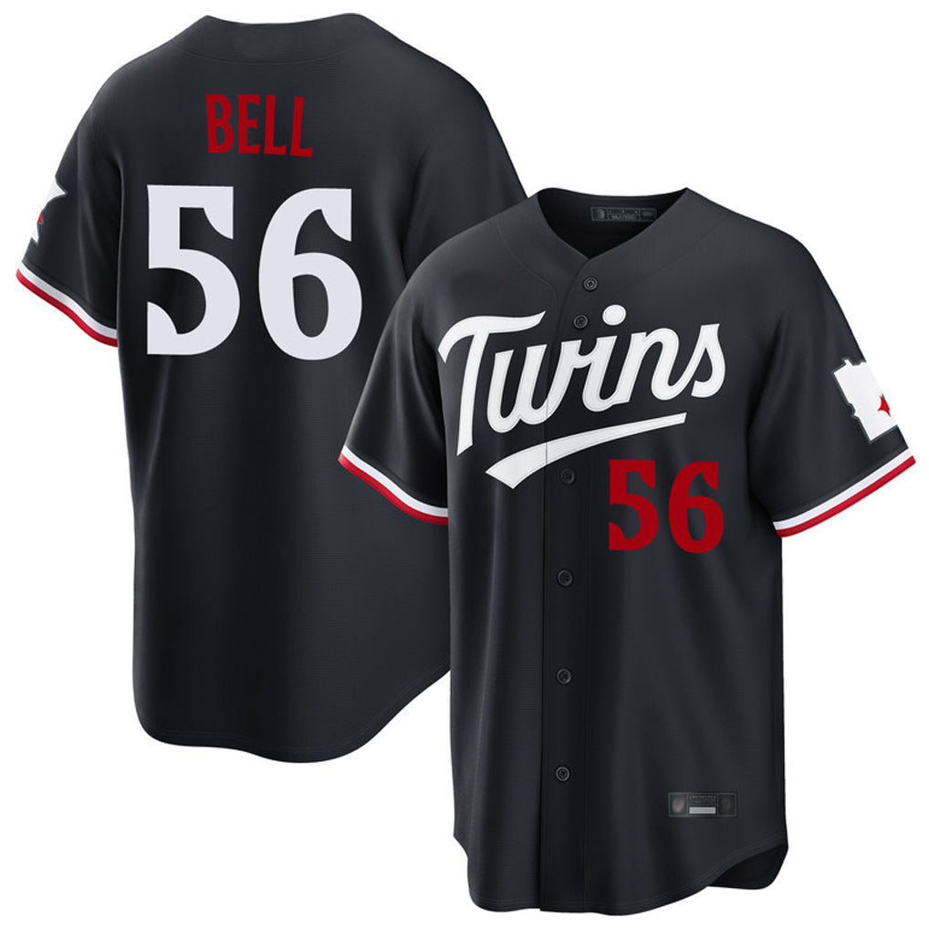 Ndoa M.Twins #56 Josh Bell Player Navy Home Game Stitched Jerseys