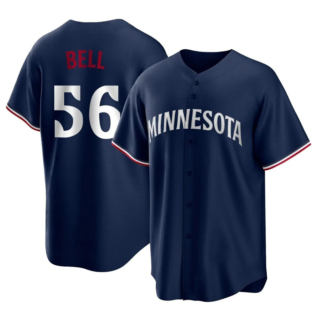 Ndoa M.Twins #56 Josh Bell Player Navy Replica Alternate Home Stitched Jerseys
