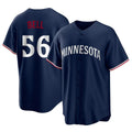 Ndoa M.Twins #56 Josh Bell Player Navy Replica Alternate Home Stitched Jerseys