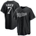 Ndoa M.Twins #7 Joe Mauer Player Black Home Game Stitched Jerseys