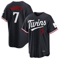 Ndoa M.Twins #7 Joe Mauer Player Navy Home Game Stitched Jerseys