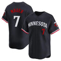 Ndoa M.Twins #7 Joe Mauer Player Navy Home Limited Stitched Jerseys