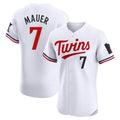 Ndoa M.Twins #7 Joe Mauer Player White Home Limited Elite Stitched Jerseys