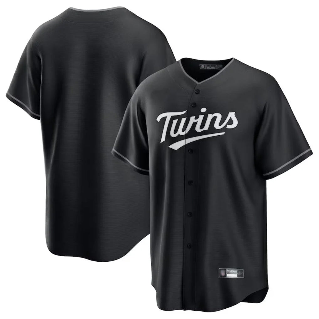 Ndoa Minnesota Twins Blank Player Black Home Game Stitched Jerseys