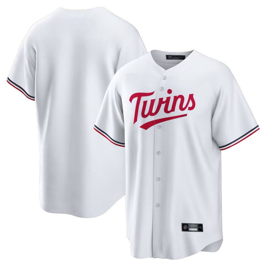 Ndoa Minnesota Twins Blank Player White Home Game Stitched Jerseys
