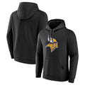 Ndoa MN.Vikings Black LOGO Pullover Hoodies Limited Game Blank Player Stitched Jerseys