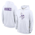 Ndoa MN.Vikings White LOGO Pullover Hoodies Home Game Blank Player Stitched Jerseys