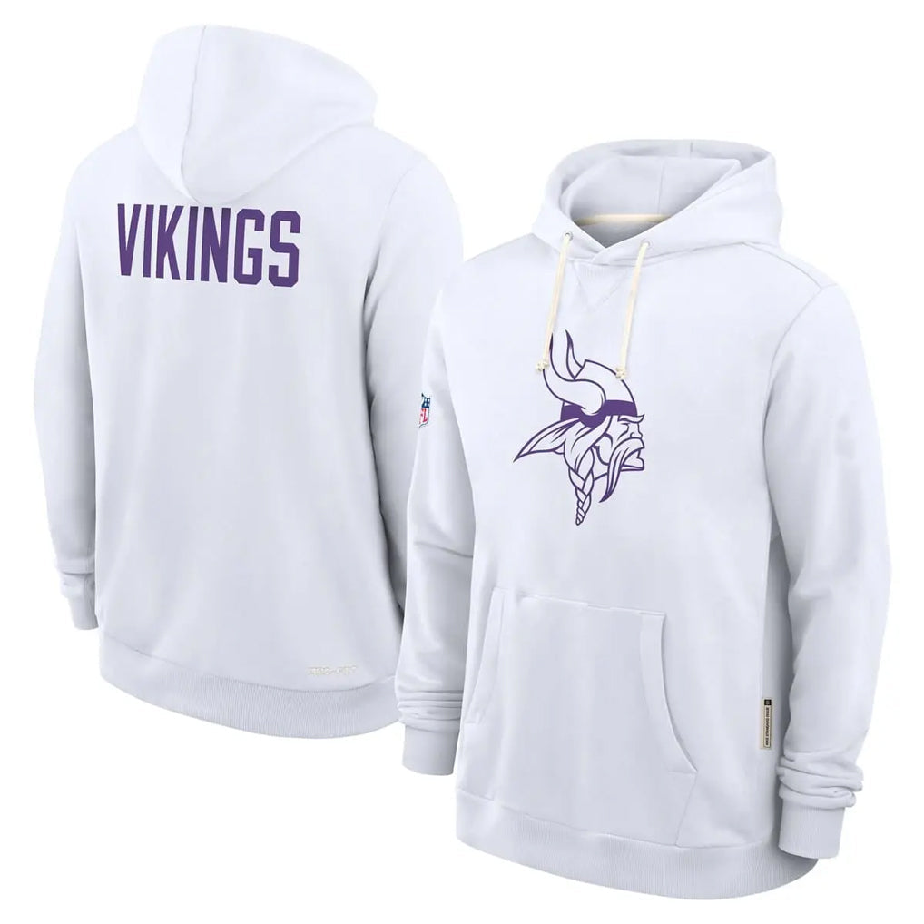 Ndoa MN.Vikings White LOGO Pullover Hoodies Home Game Blank Player Stitched Jerseys
