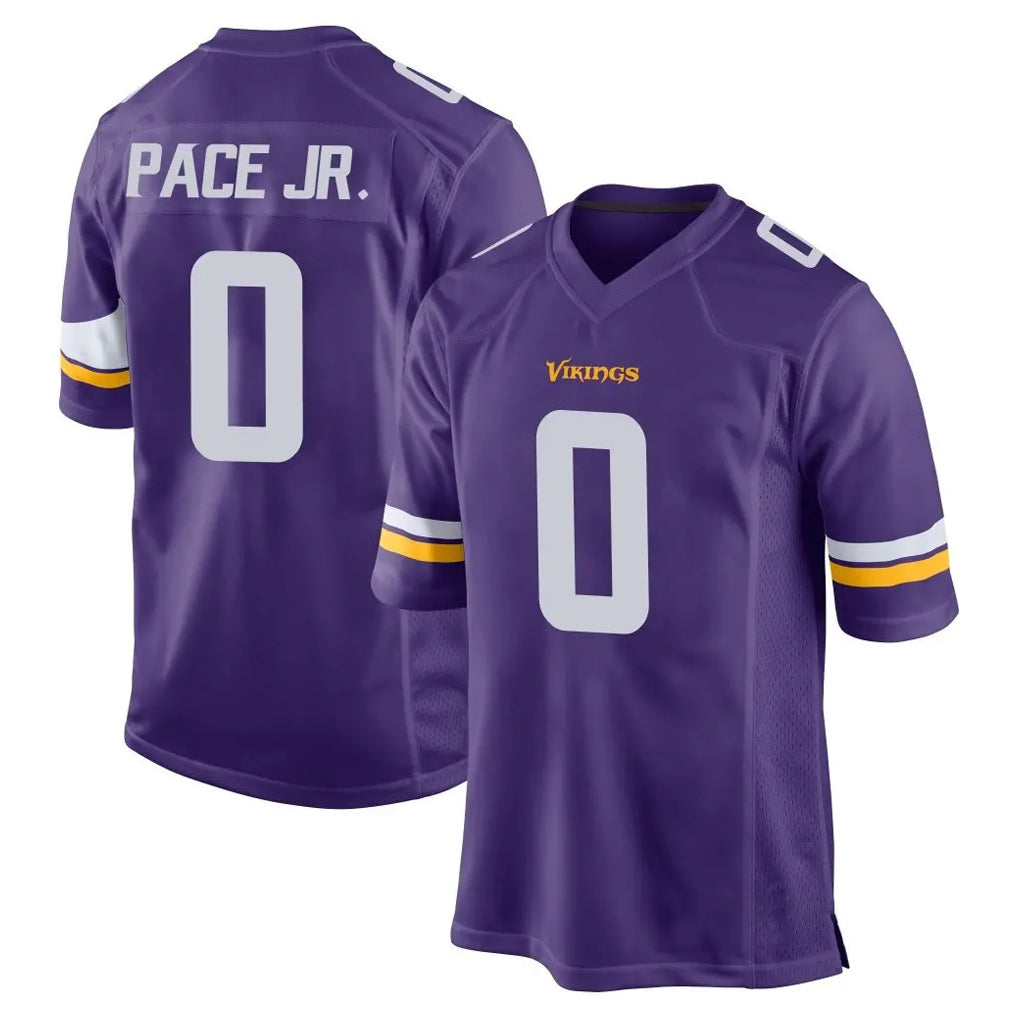 Ndoa MN.Vikings #0 Ivan Pace Jr. Player Purple Home Game Stitched Jerseys