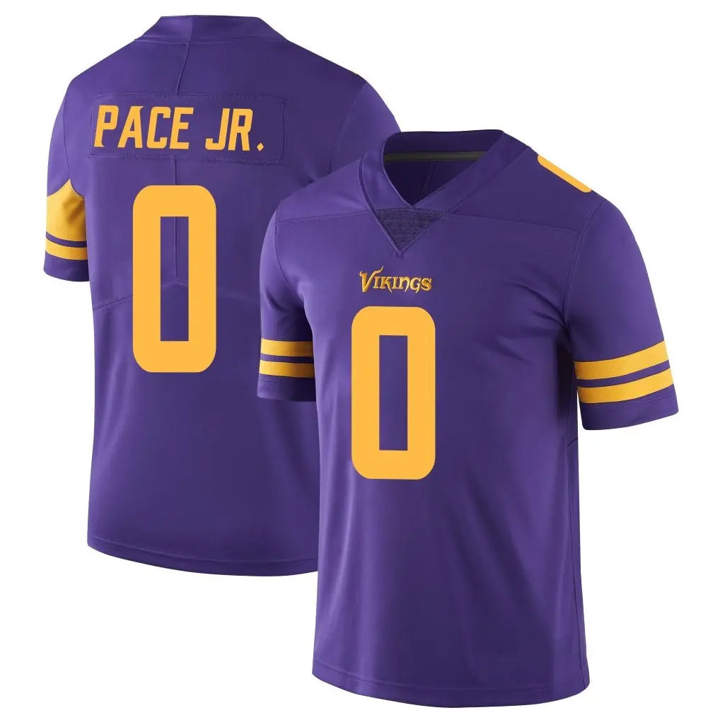 Ndoa MN.Vikings #0 Ivan Pace Jr. Player Purple Limited Color Rush Home Game Stitched Jerseys