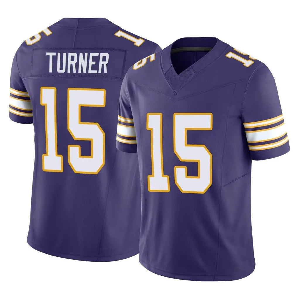 Ndoa MN.Vikings #15 Dallas Turner Player Purple Limited Classic Vapor F.U.S.E. Home Game Stitched Jerseys