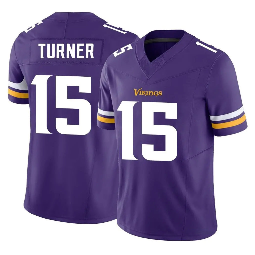 Ndoa MN.Vikings #15 Dallas Turner Player Purple Limited Vapor F.U.S.E. Home Game Stitched Jerseys