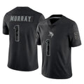 Ndoa MN.Vikings #1 Kyler Murray Player Black Reflective LImited Home Game Stitched Jerseys