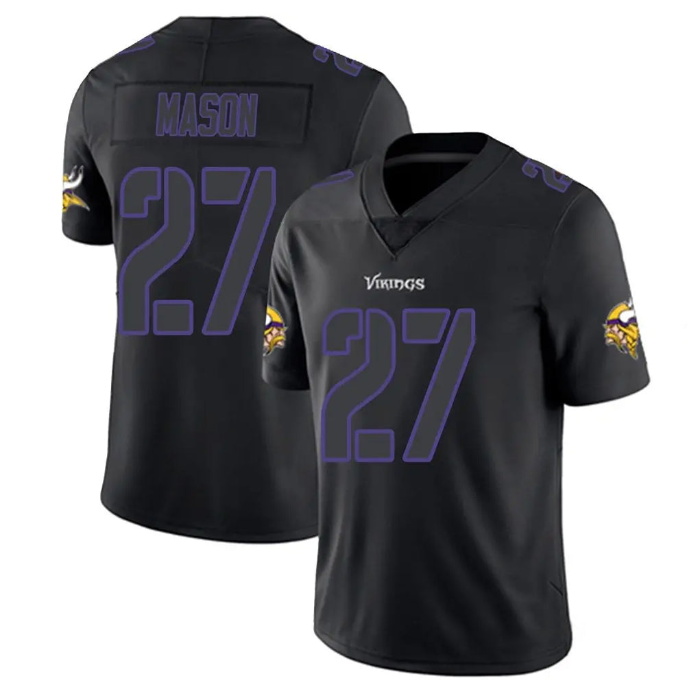 Ndoa MN.Vikings #27 Jordan Mason Player Black Impact LImited Home Game Stitched Jerseys