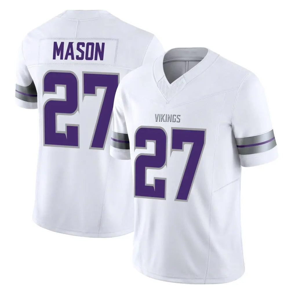 Ndoa MN.Vikings #27 Jordan Mason Player White Limited Alternate Vapor F.U.S.E. Home Game Stitched Jerseys