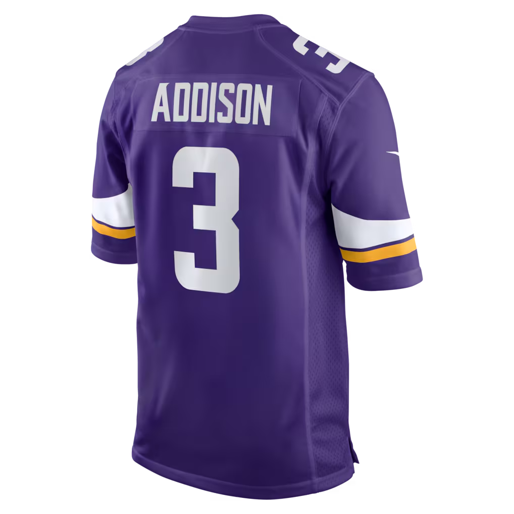 Ndoa MN.Vikings #3 Jordan Addison Purple Game Stitched Jerseys