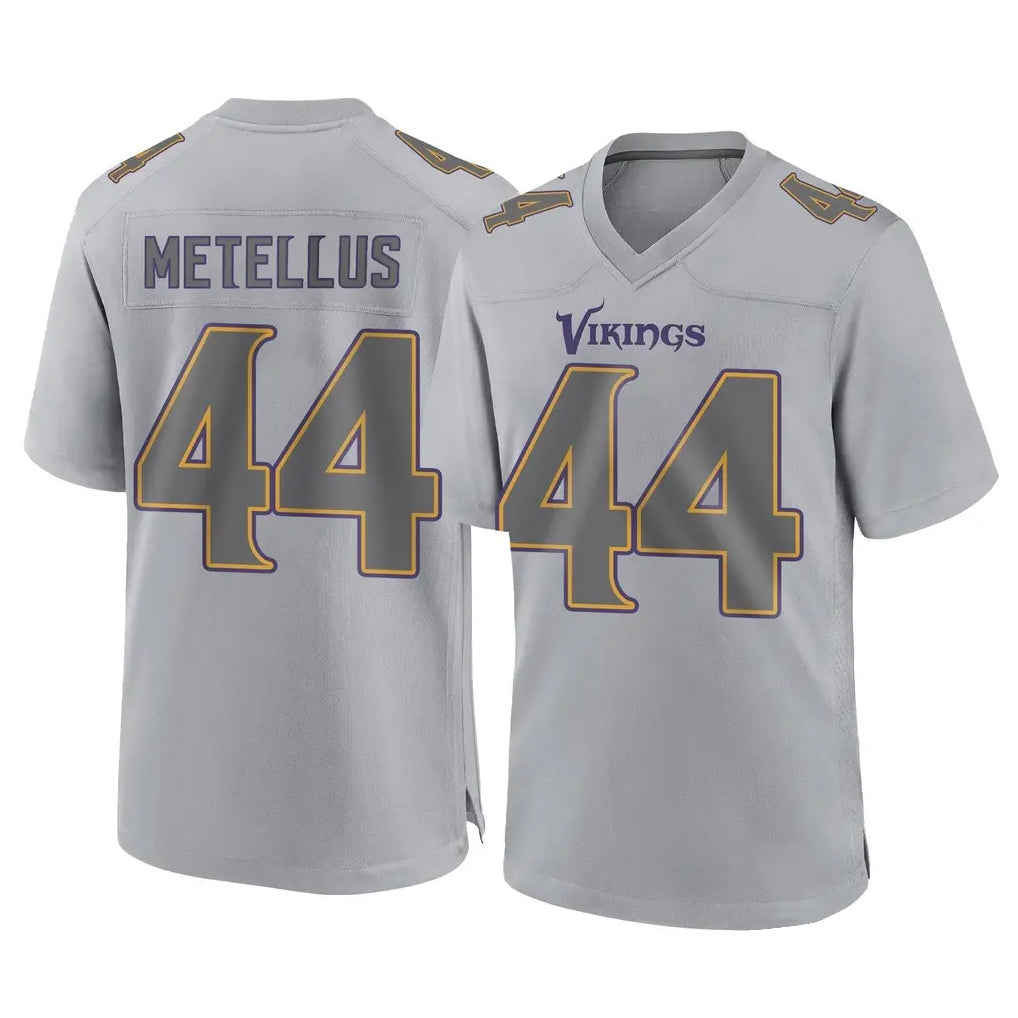 Ndoa MN.Vikings #44 Josh Metellus Player Gray Atmosphere Fashion Home Game Stitched Jerseys