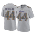 Ndoa MN.Vikings #44 Josh Metellus Player Gray Atmosphere Fashion Home Game Stitched Jerseys