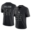Ndoa MN.Vikings #55 Eric Wilson Player Black Reflective LImited Home Game Stitched Jerseys