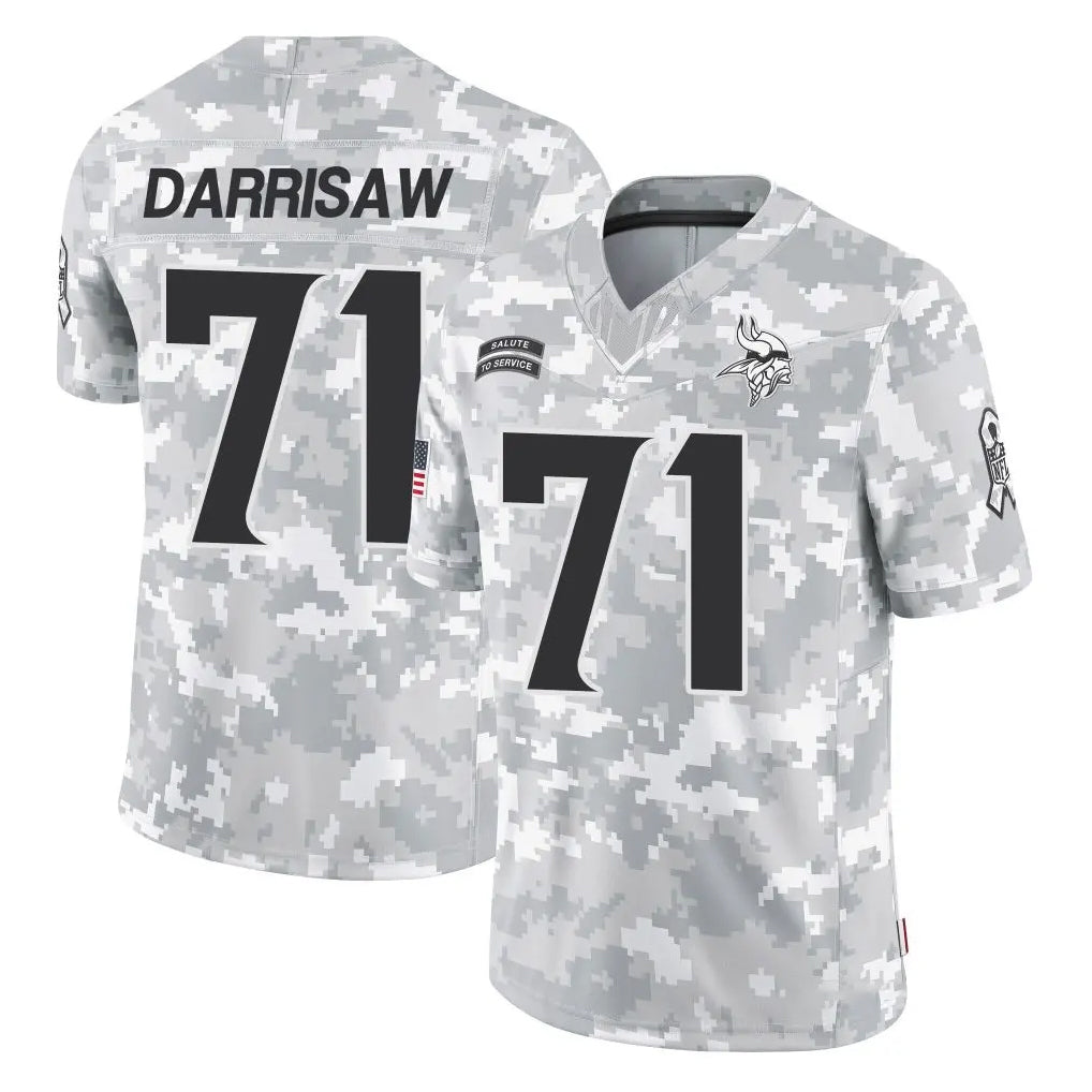 Ndoa MN.Vikings #71 Christian Darrisaw Player Arctic Camo Salute To Service Limited Game Stitched Jerseys