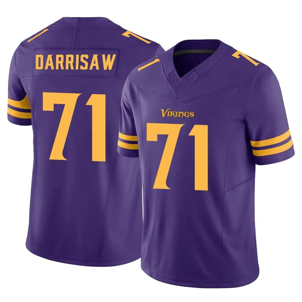 Ndoa MN.Vikings #71 Christian Darrisaw Player Purple Limited Alternate Vapor F.U.S.E. Home Game Stitched Jerseys