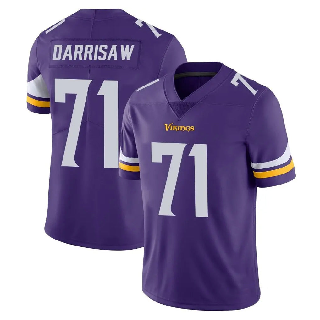 Ndoa MN.Vikings #71 Christian Darrisaw Player Purple Limited Vapor Untouchable Home Game Stitched Jerseys