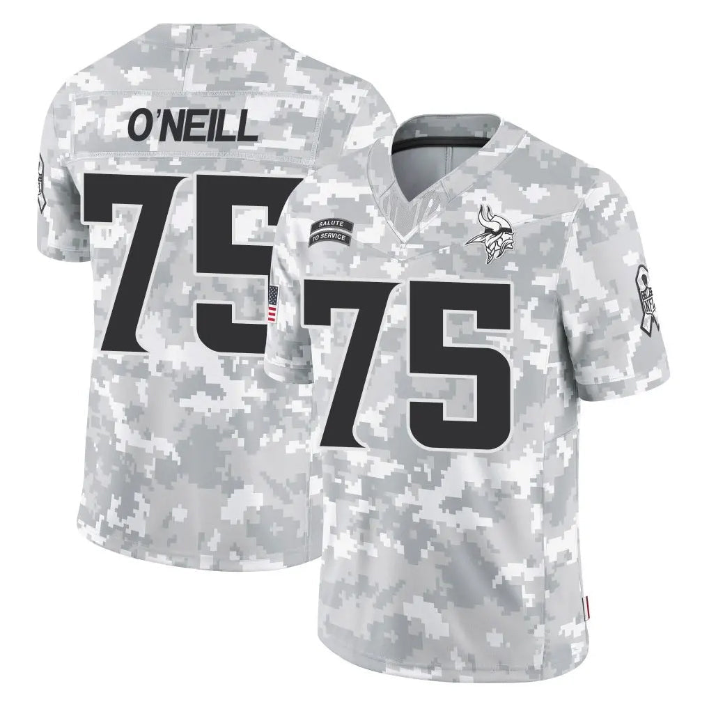 Ndoa MN.Vikings #75 Brian O'Neill Player Arctic Camo Salute To Service Limited Game Stitched Jerseys