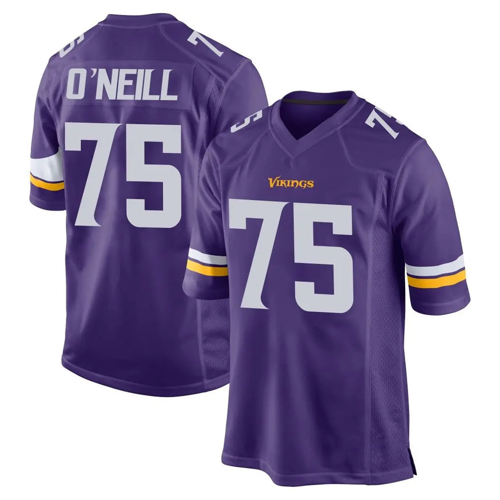 Ndoa MN.Vikings #75 Brian O'Neill Player Purple Home Game Stitched Jerseys