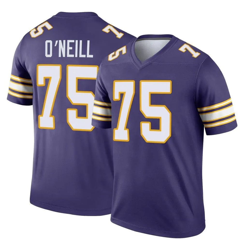 Ndoa MN.Vikings #75 Brian O'Neill Player Purple Limited Classic Home Game Stitched Jerseys