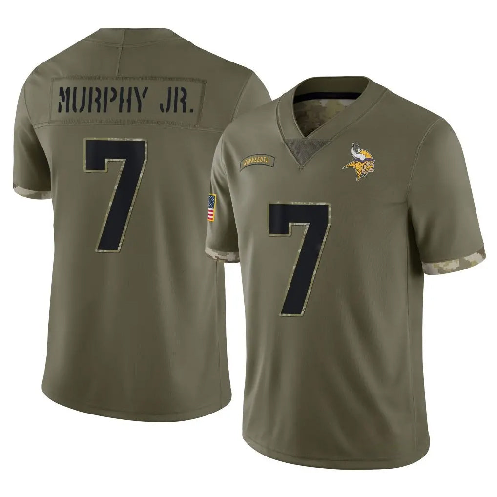 Ndoa MN.Vikings #7 Byron Murphy Jr. Player Olive Salute To Service Limited Stitched Jerseys