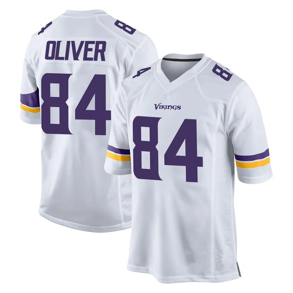 Ndoa MN.Vikings #84 Josh Oliver Player White Home Game Stitched Jerseys