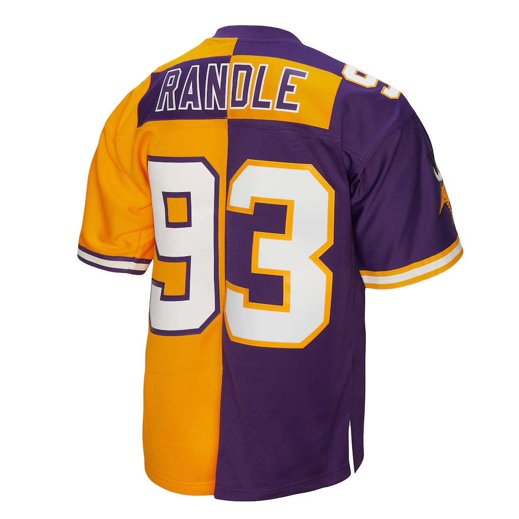Ndoa MN.Vikings #93 John Randle Mitchell & Ness PurpleGold 1998 Split Legacy Replica Jersey