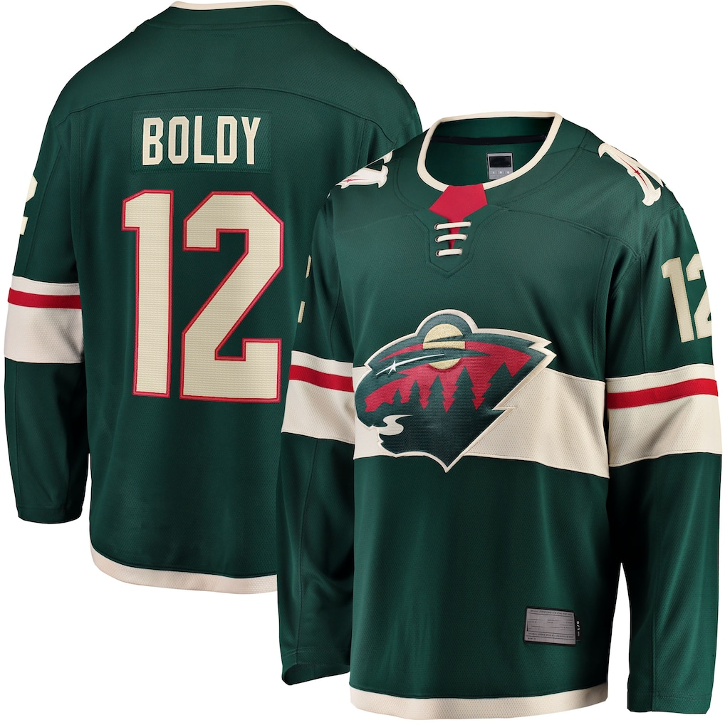 Ndoa M.Wild #12 Matthew Boldy Green Home Breakaway Player Jerseys