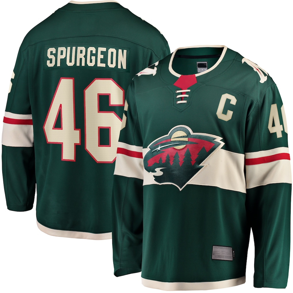 Ndoa M.Wild #46 Jared Spurgeon Green Home Breakaway Player Jerseys